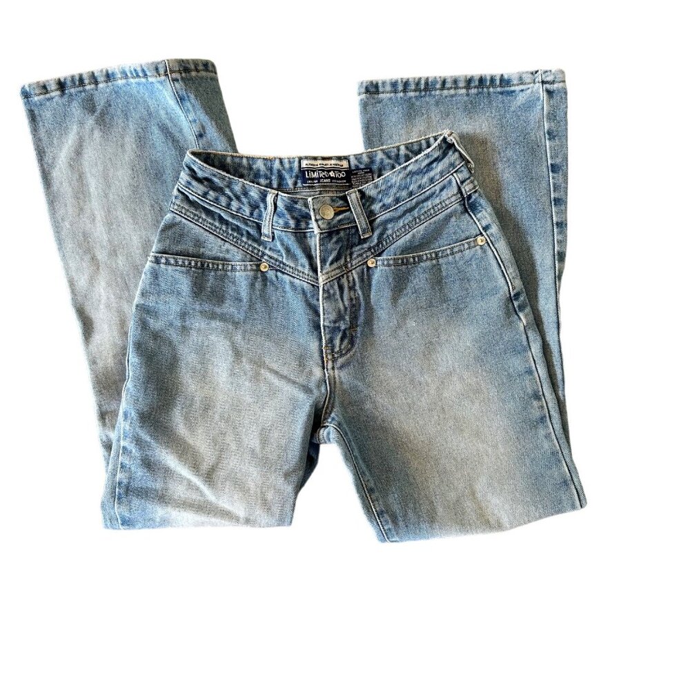 Vintage Limited Too Light Wash Flare Mid Rise Denim Jeans 14